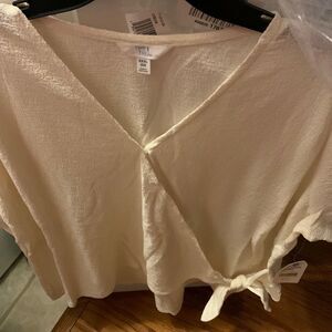 Time and Tru XXXL (22) cream color faux wrap top